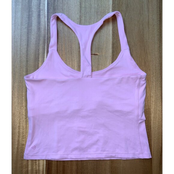 Blogilates Womens Activewear Cropped Top Pink Racerback Workout Yoga Size Medium - Picture 4 of 8